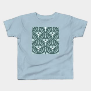 Pine and Mint Peacock Scales Kids T-Shirt